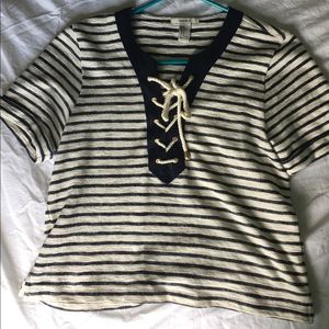 Lace up tee shirt